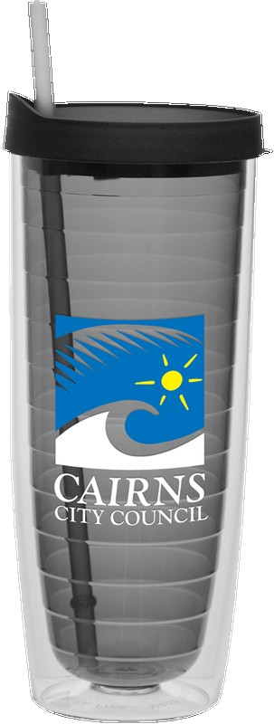 Picture of 20 Oz. Fun Cup Collection Tumbler w/Color Straw & Black Lid