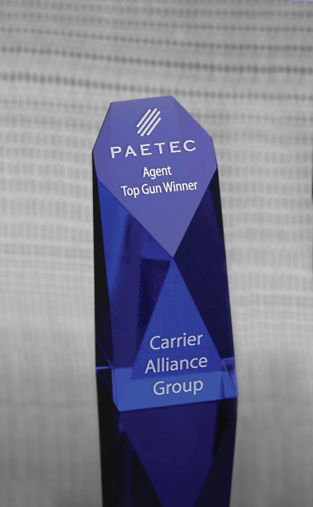 Picture of Medium Cobalt Blue Monument Optical Crystal Award