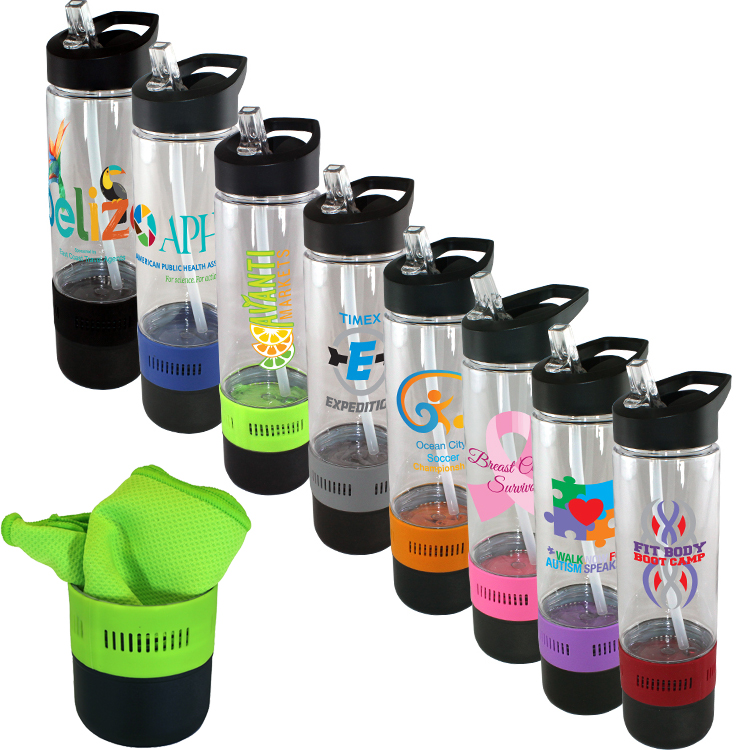 Picture of 17 Oz. Co-Poly Bottle w/Cooling Towel (Full Color Digital)