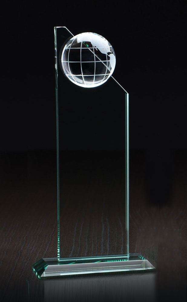 Picture of Large World Tower Jade Crystal Award