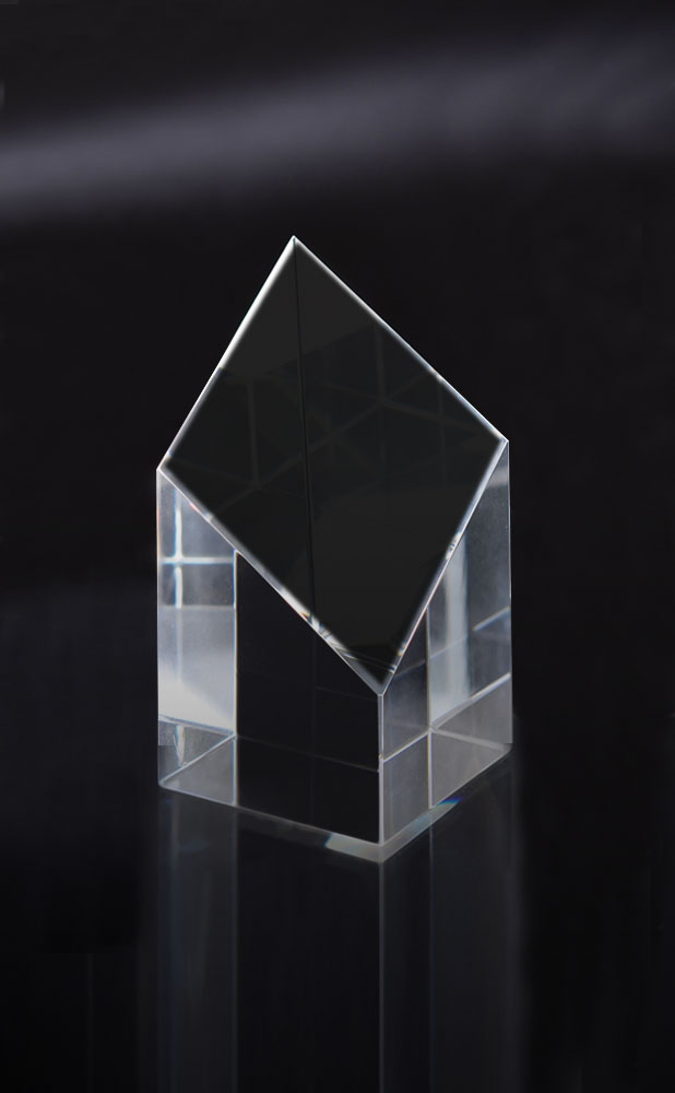 Picture of Small Diamond Pillar Optical Crystal Award