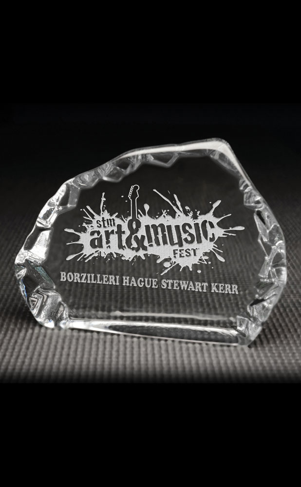 Picture of Medium Iceberg Jade Crystal Award