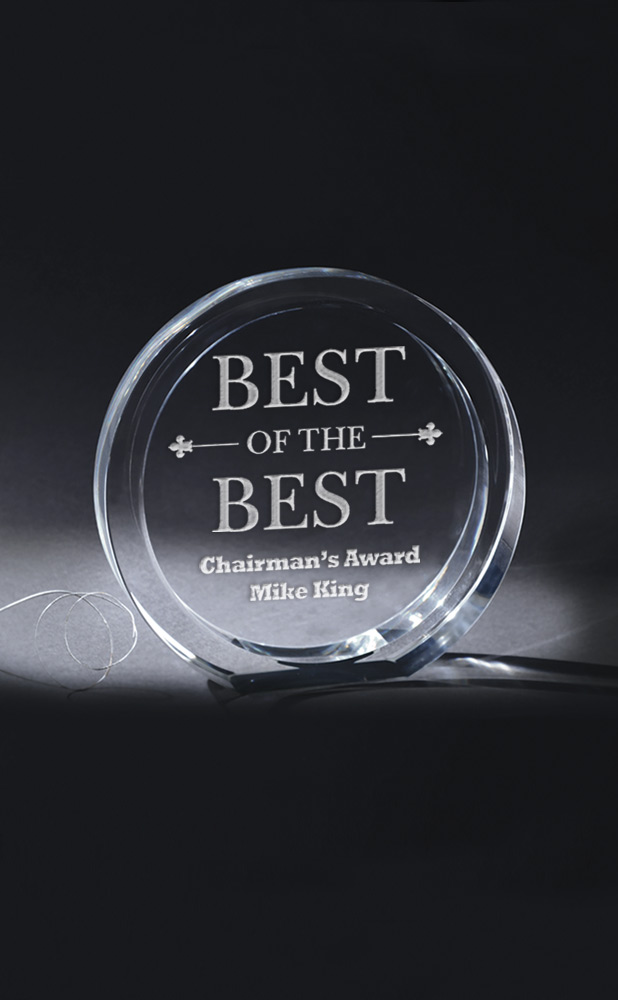 Picture of Small Chairman's Circle Optical Crystal Award