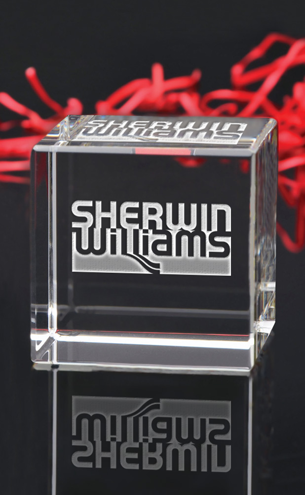 Picture of Large Cube Paperweight Award