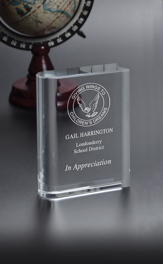 Picture of Small Book Optical Crystal Award