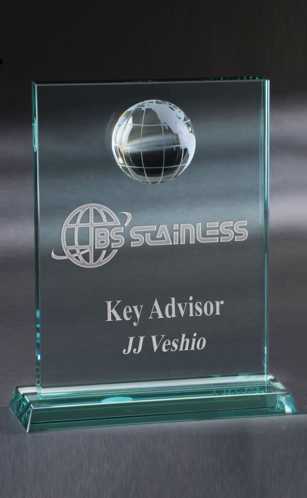 Picture of Large Worldview Jade Crystal Award