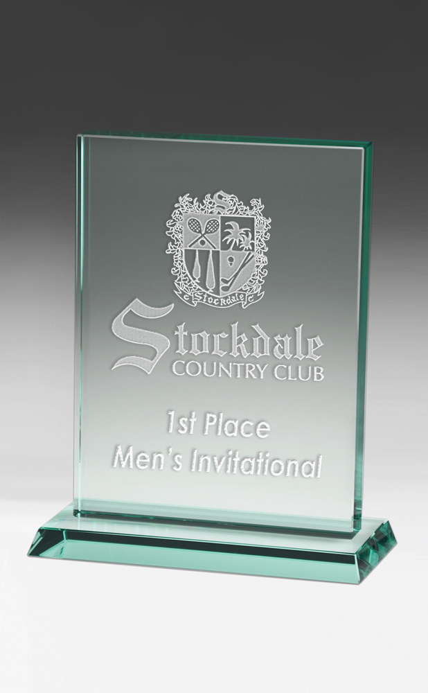 Picture of Small Hanover Jade Crystal Award