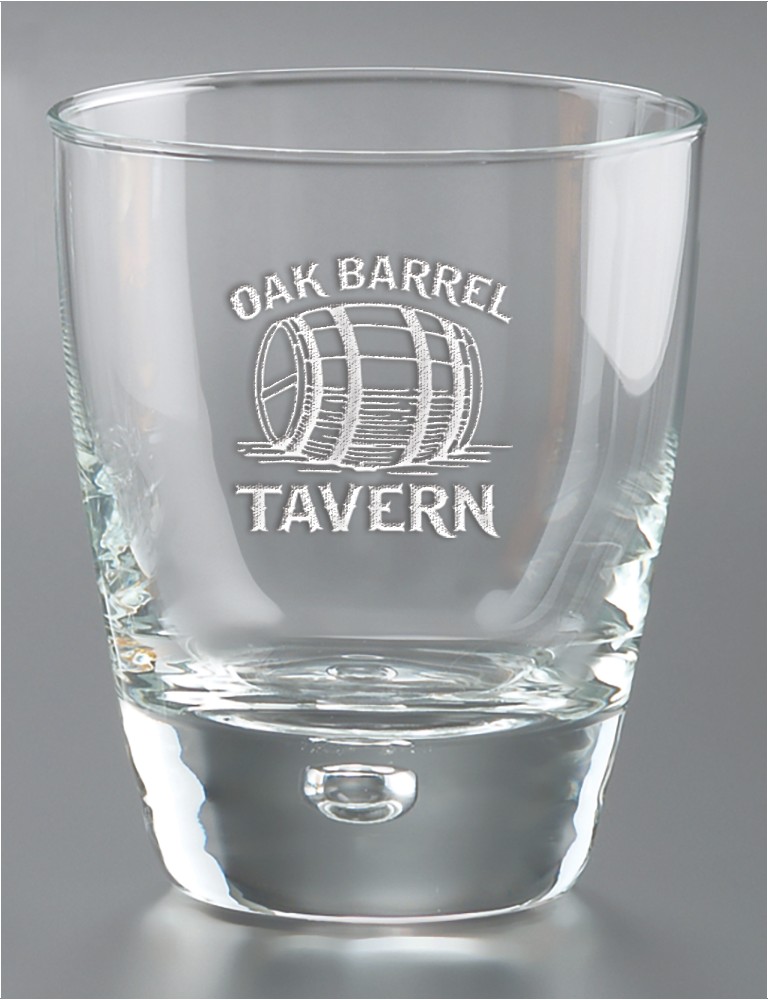 Picture of 8.75 Oz. Luna Rocks Drinking Glass - Etched