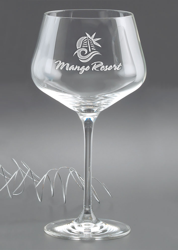 Picture of 23 Oz. Rona Burgundy Stemware - Etched