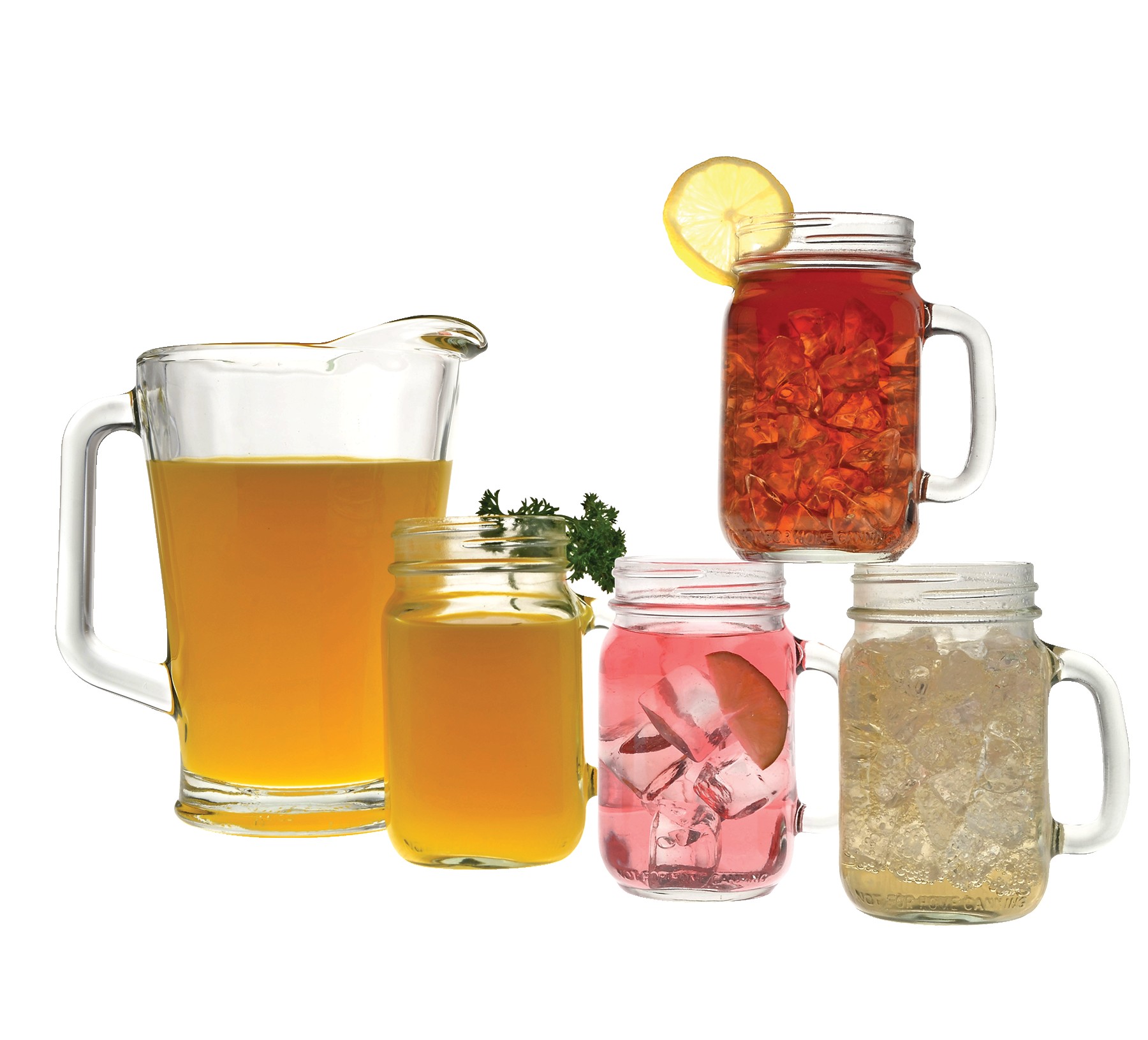 Picture of Glass Pitcher & Handled Jar Set - Etched