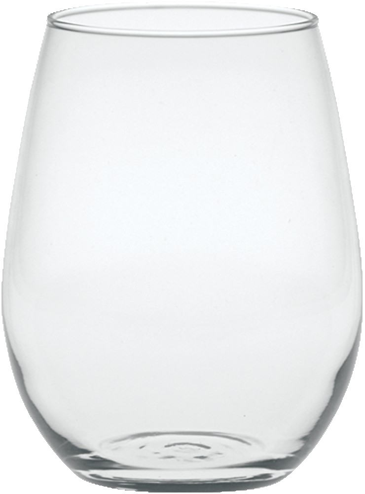 Picture of 5 Oz. Stemless Mini White Wine Glass - Deep Etched