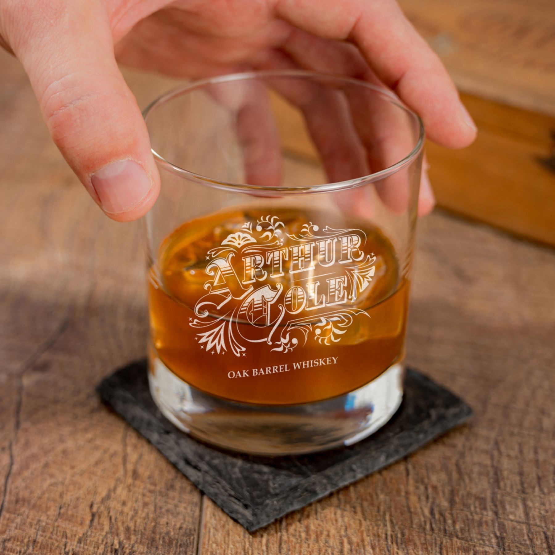 Picture of Etched Whiskey Glass 10.5 Oz