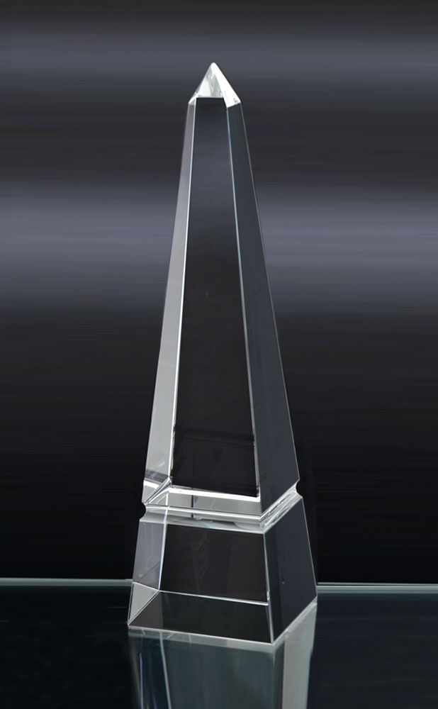 Picture of Large Grooved Obelisk Optical Crystal Award