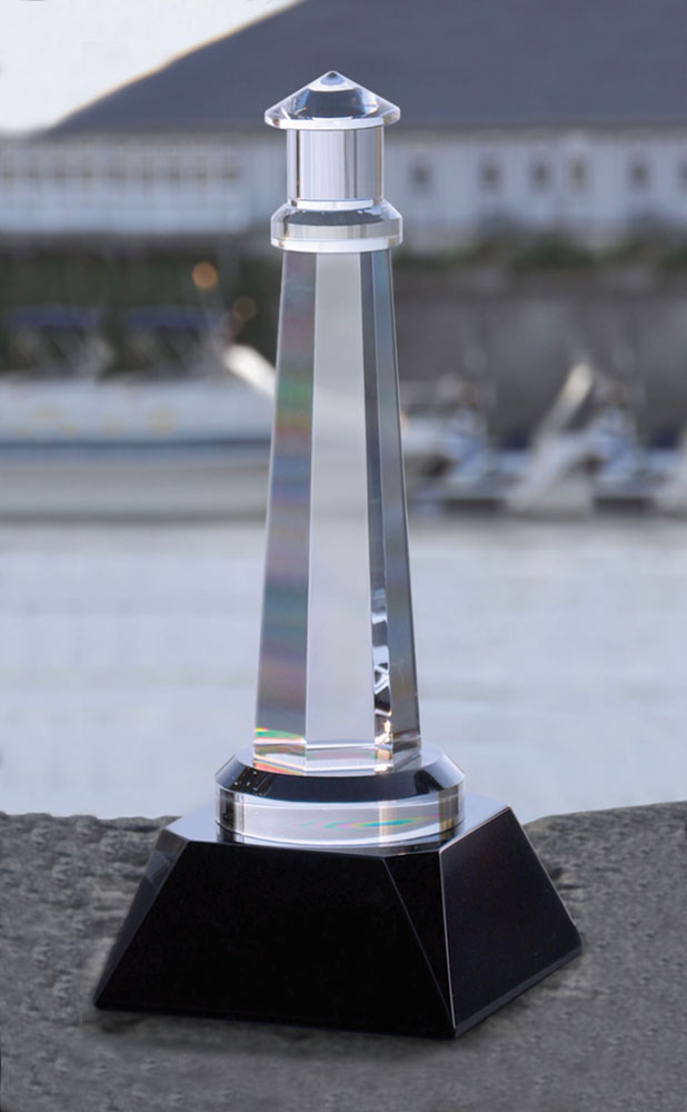 Picture of Large Cambridge Lighthouse Optical Crystal Award