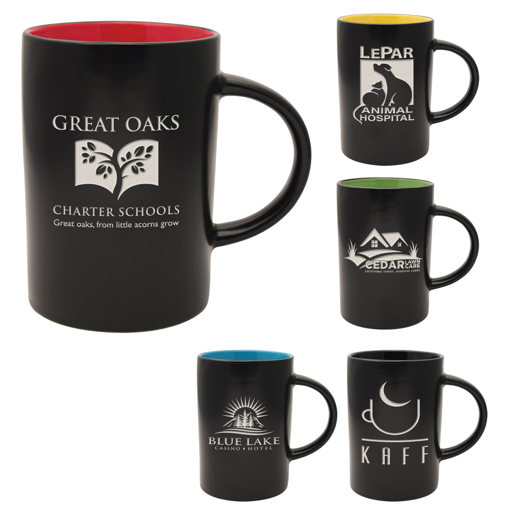 Picture of 14 Oz. Midnight Café Collection Ceramic Mug - Deep Etched