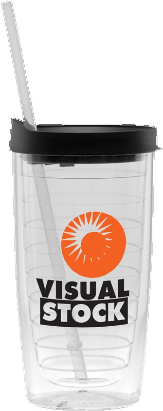 Picture of 15 Oz. Fun Cup Collection Tumbler w/Color Straw & Black Lid