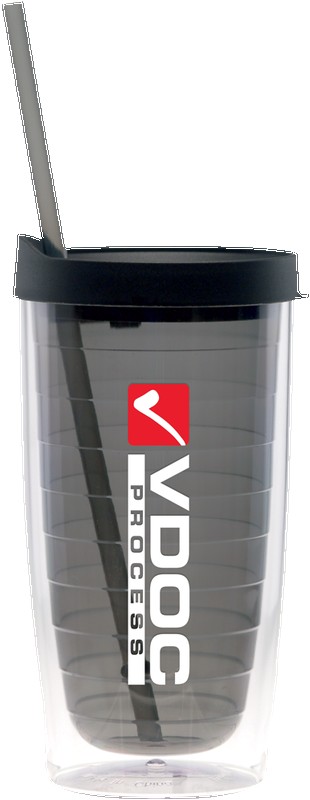 Picture of 15 Oz. Fun Cup Collection Tumbler w/Color Straw & Black Lid