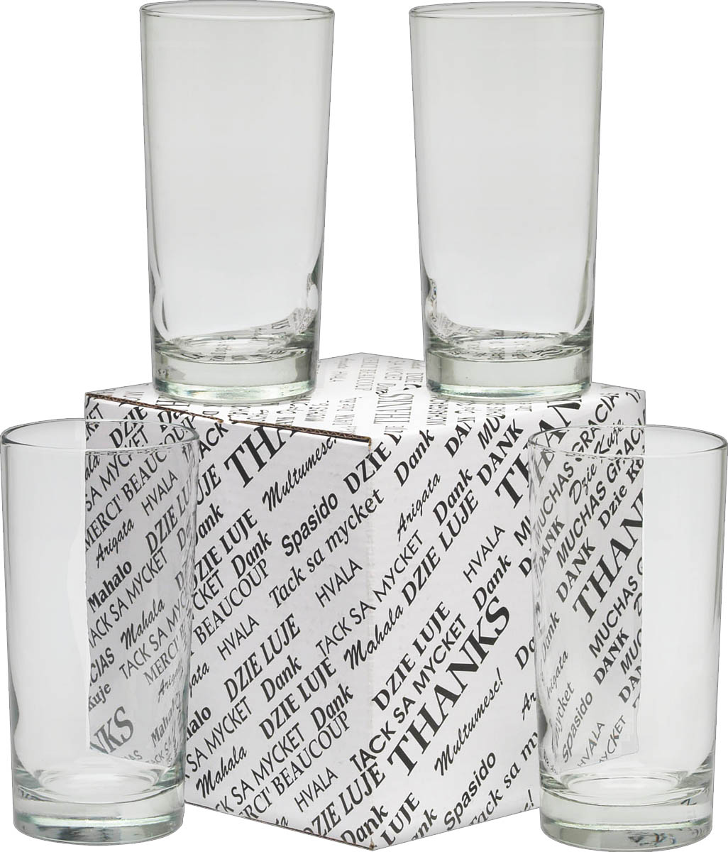 Picture of Thank You Deluxe Beverage Glasses (Set of 4)