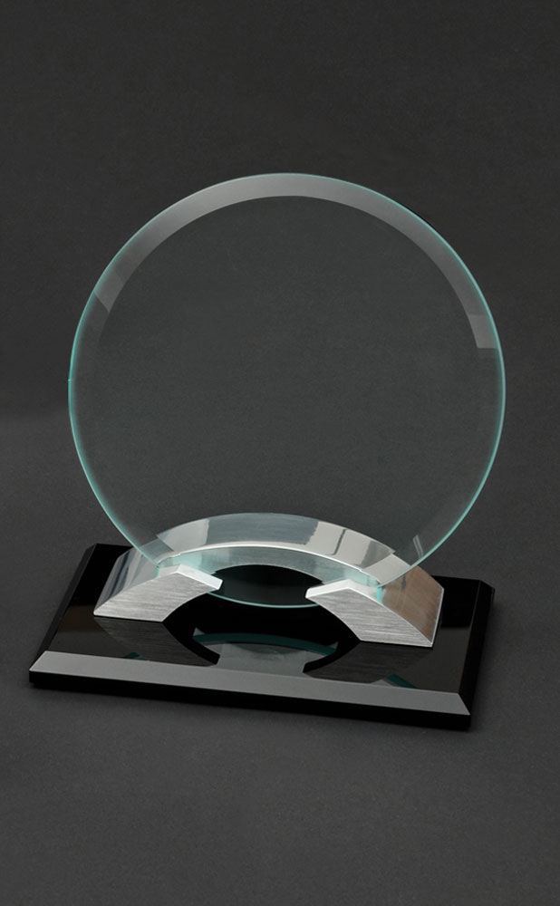 Picture of Medium Tangent Jade Crystal Award