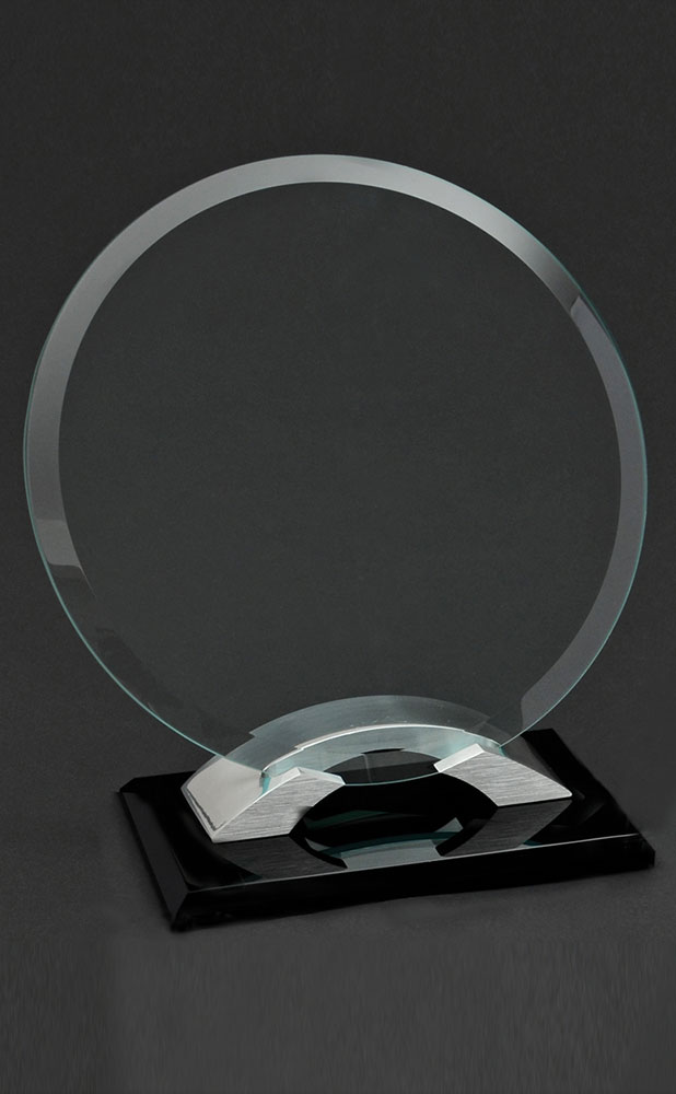 Picture of Large Tangent Jade Crystal Award
