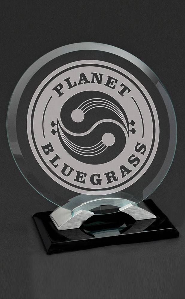 Picture of Large Tangent Jade Crystal Award