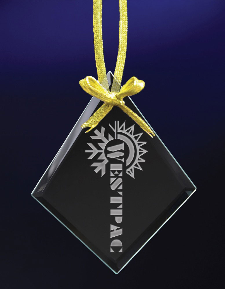 Picture of Jade Diamond Ornament w/Deep Etch Imprint