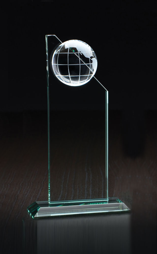 Picture of Medium World Tower Jade Crystal Award