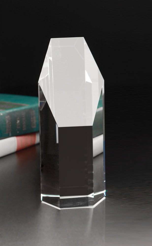 Picture of Medium Hexagon Tower Optical Crystal Award