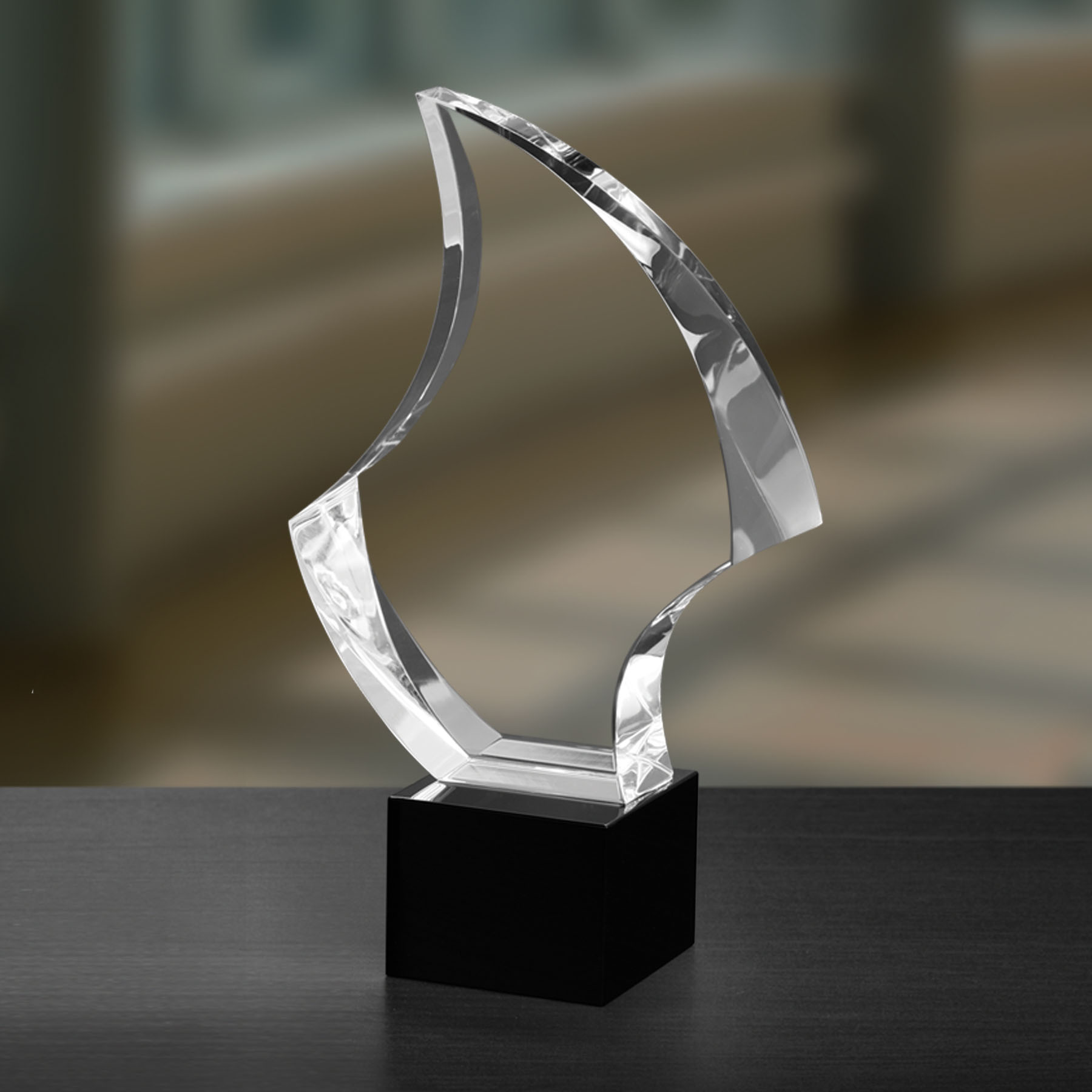 Picture of Medium Citrine Optical Crystal Award