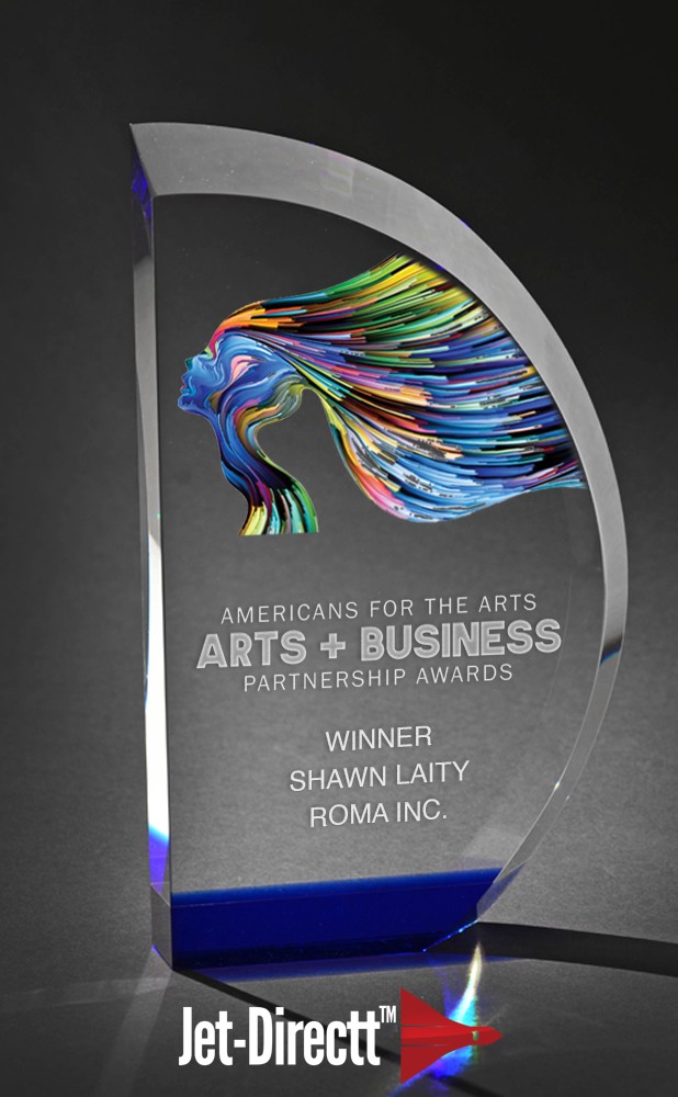 Picture of Cobalt Curve Crystal Award