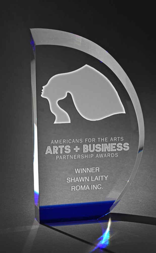 Picture of Cobalt Curve Crystal Award
