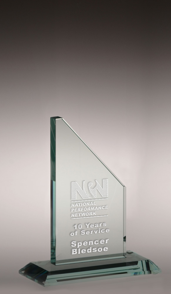 Picture of Small Tower Jade Crystal Award