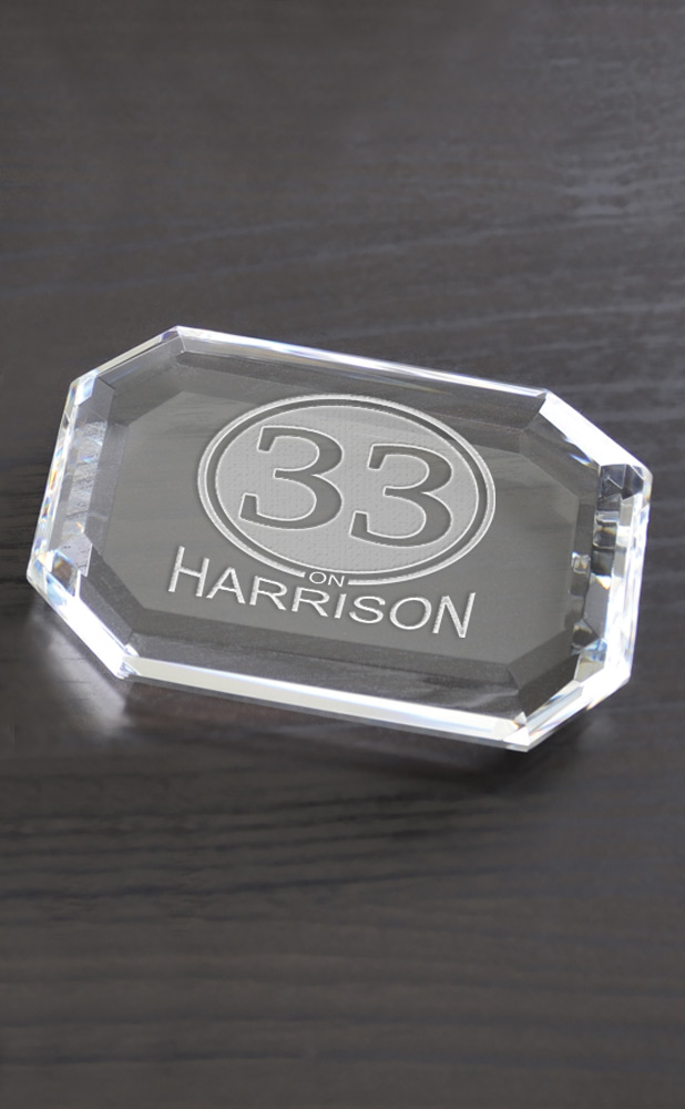 Picture of Faceted Rectangle Paperweight