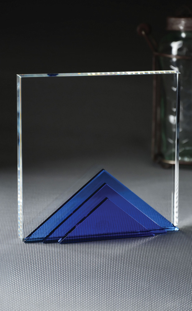 Picture of Small Andover Tri Level Optical Crystal Award