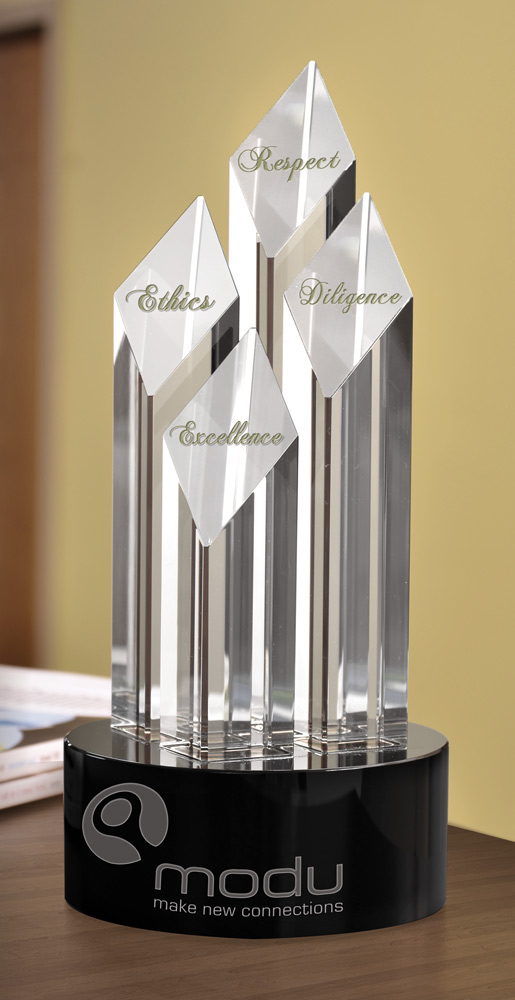 Picture of Majestic Diamond Tower Optical Crystal Award