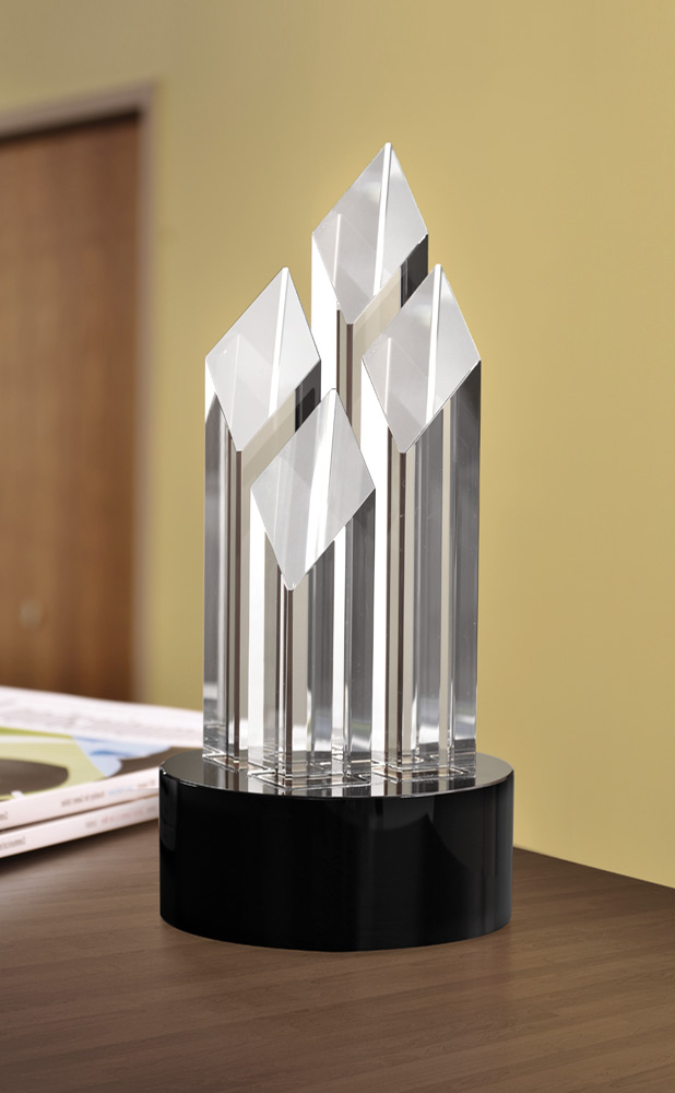 Picture of Small Majestic Diamond Tower Optical Crystal Award