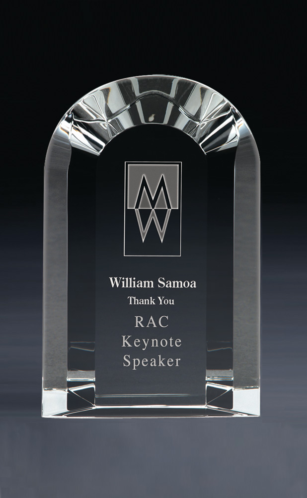 Picture of Large Arch Optical Crystal Award