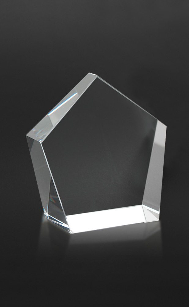 Picture of Small Standing Pentagon Optical Crystal Award