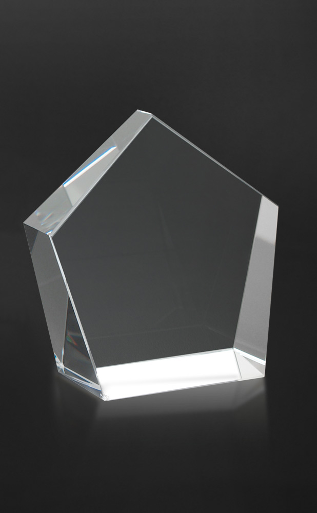 Picture of Medium Standing Pentagon Optical Crystal Award