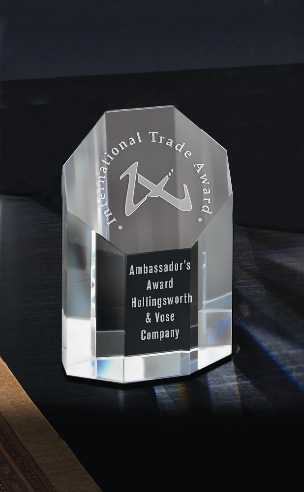 Picture of Small Octagon Tower Optical Crystal Award