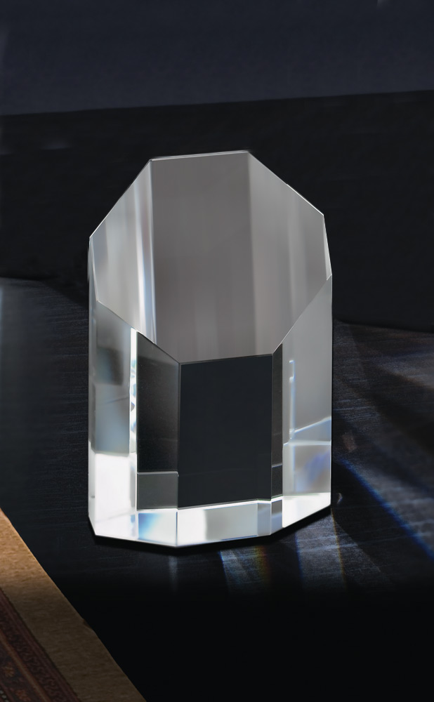 Picture of Small Octagon Tower Optical Crystal Award