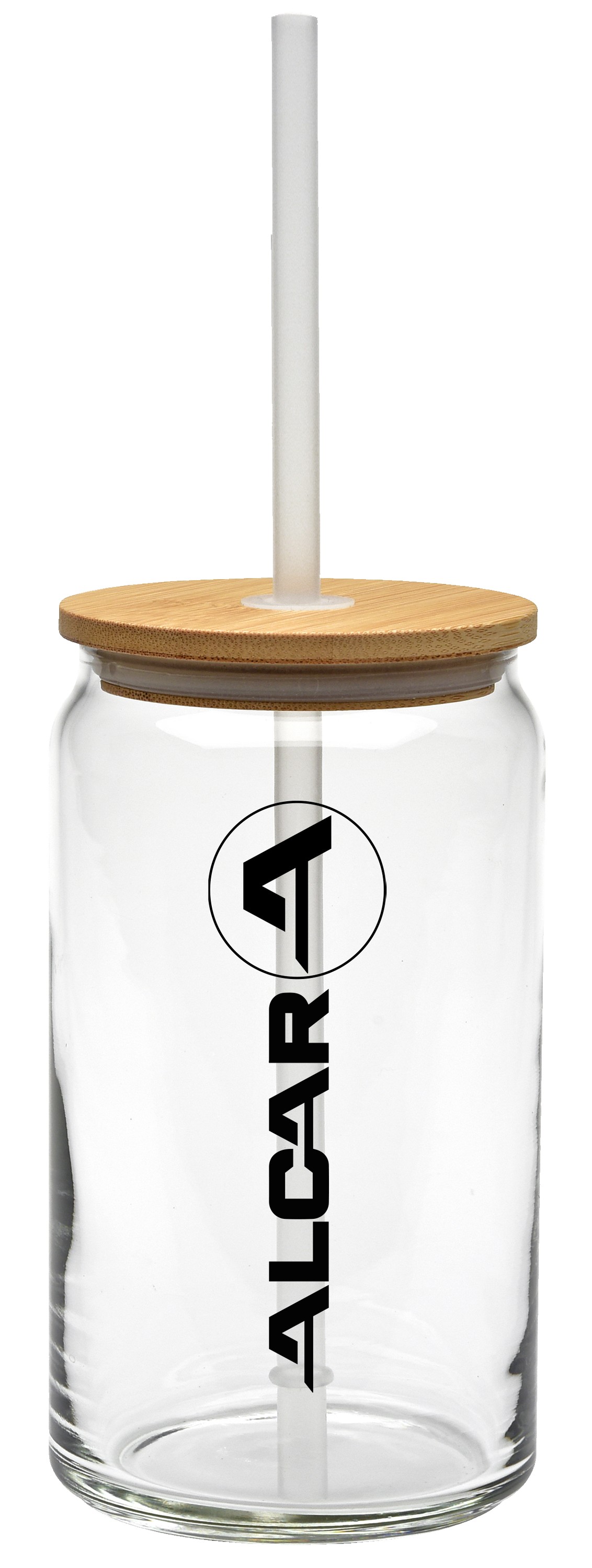 Picture of 16 oz. Soda Glass with Bamboo Lid