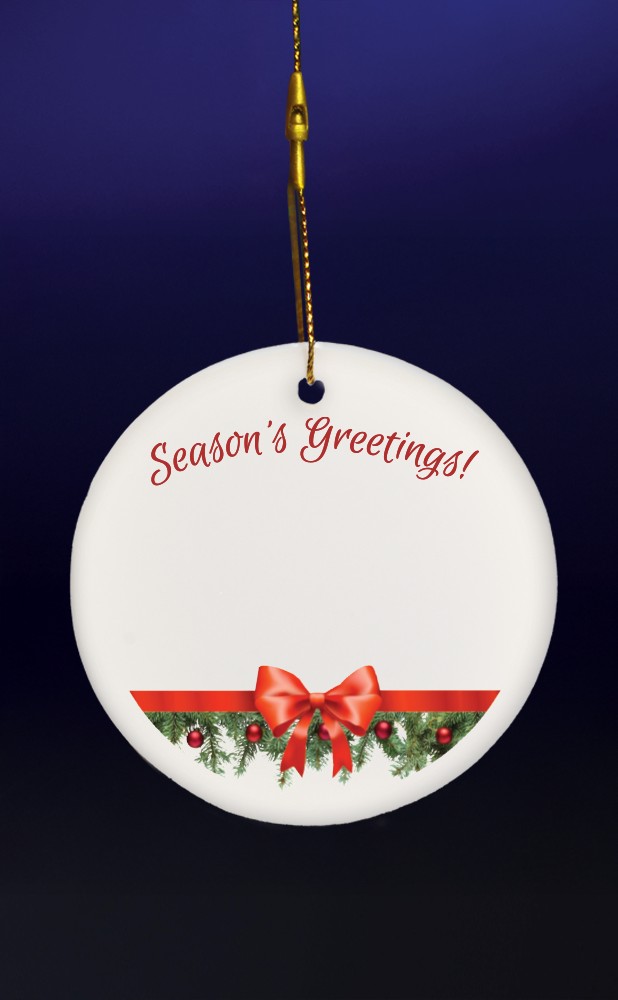 Picture of 3" Round Ceramic Ornament