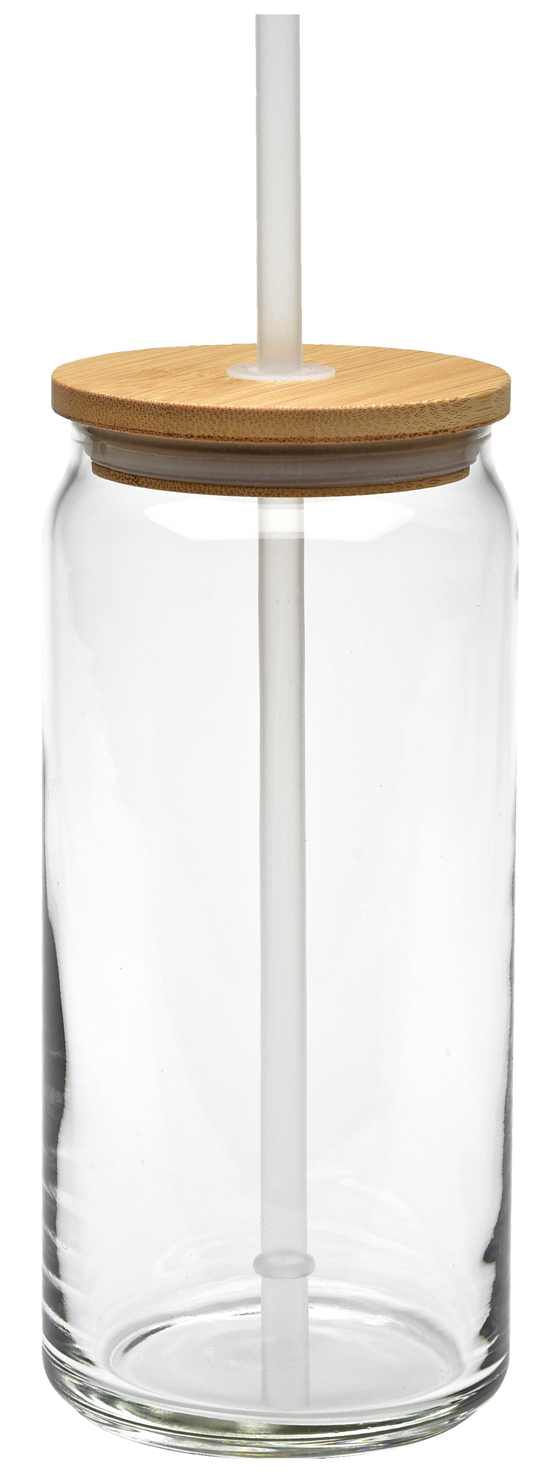 Picture of 20 Oz. Etched Tall Boy Glass with Bamboo Lid