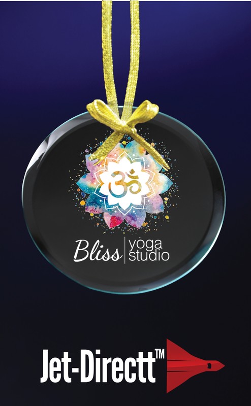 Picture of Jade Circle Ornament w/Jet Directt Imprint