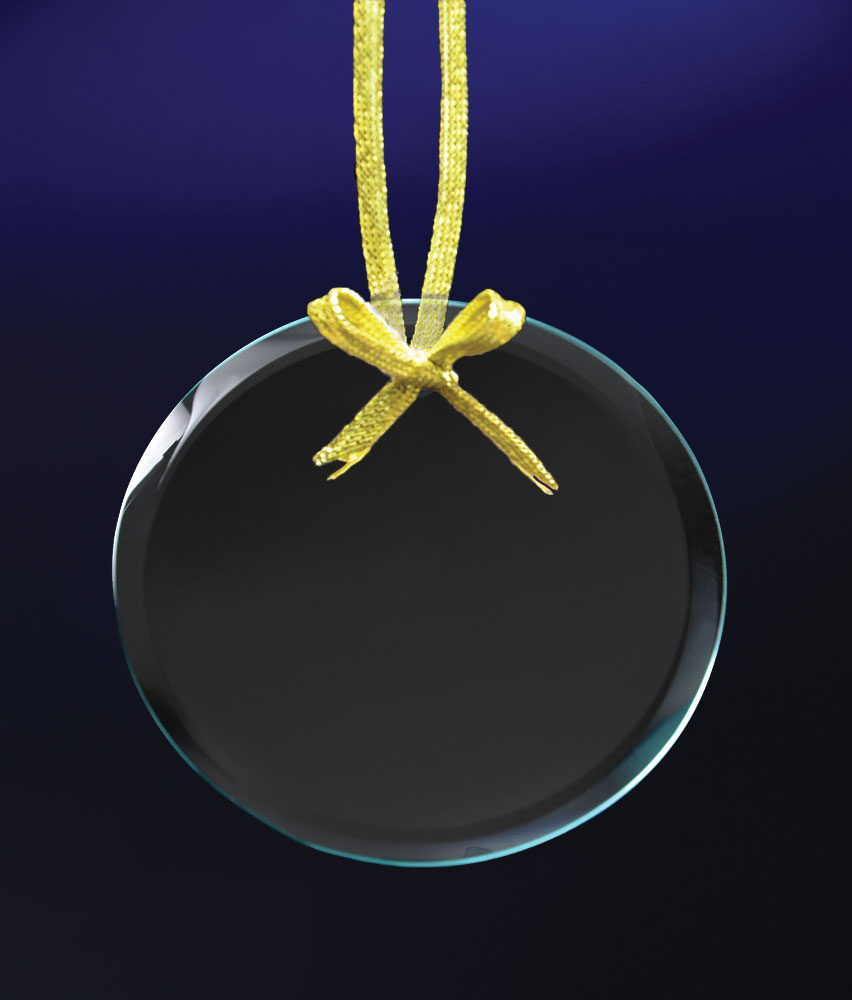 Picture of Jade Circle Ornament w/Jet Directt Imprint