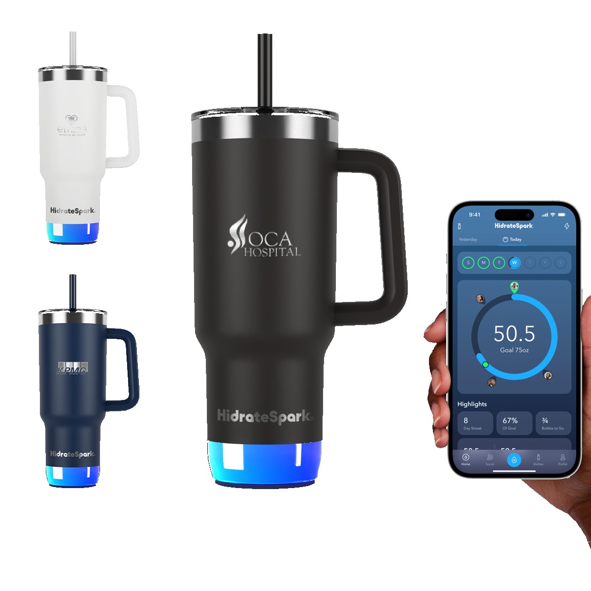 Picture of HidrateSpark® 30 oz. PRO 2 Tumbler, Laser, Standard