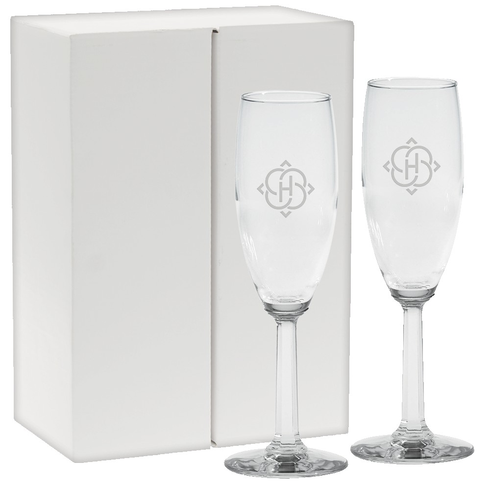 Picture of 6 Oz. Etched Napa Valley Flute Gift Set