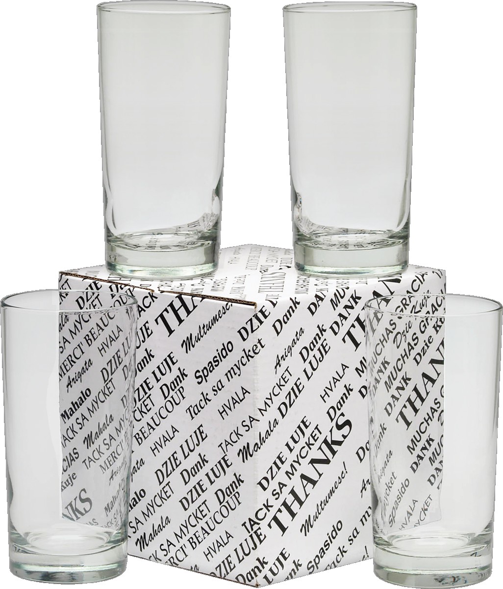 Picture of 12 Oz. Deluxe Beverage Thank You Set (4 Piece) - Etched