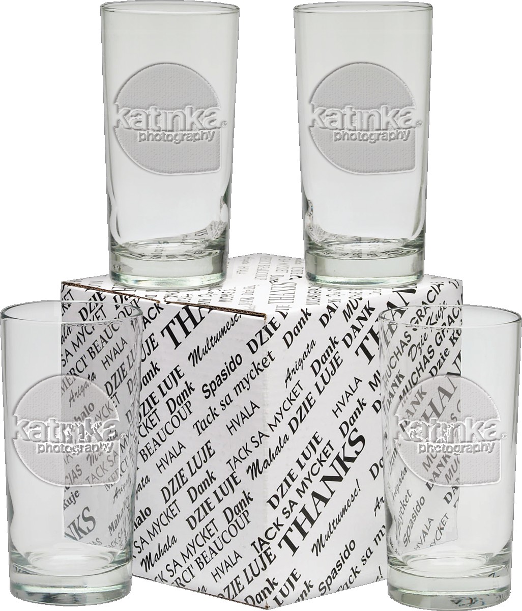 Picture of 12 Oz. Deluxe Beverage Thank You Set (4 Piece) - Etched
